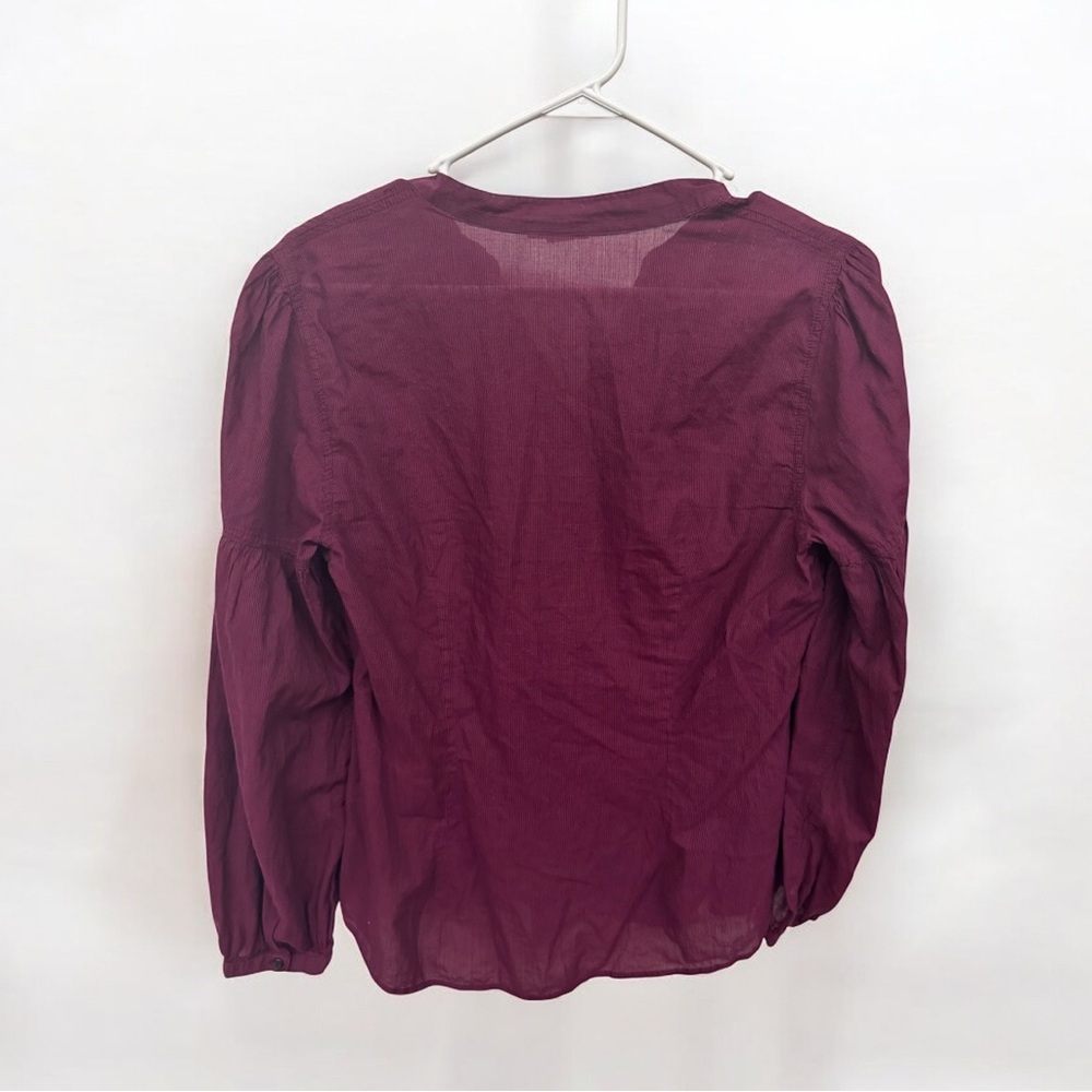 Converse Maroon Blouse with Button Detail - Picture 2 of 3